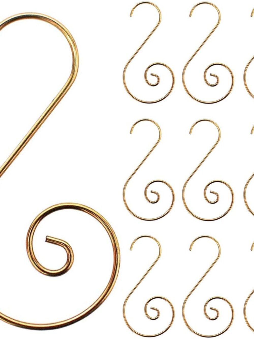 120PCS Christmas Ornament Hooks Christmas Tree Ornament Hanger Gold